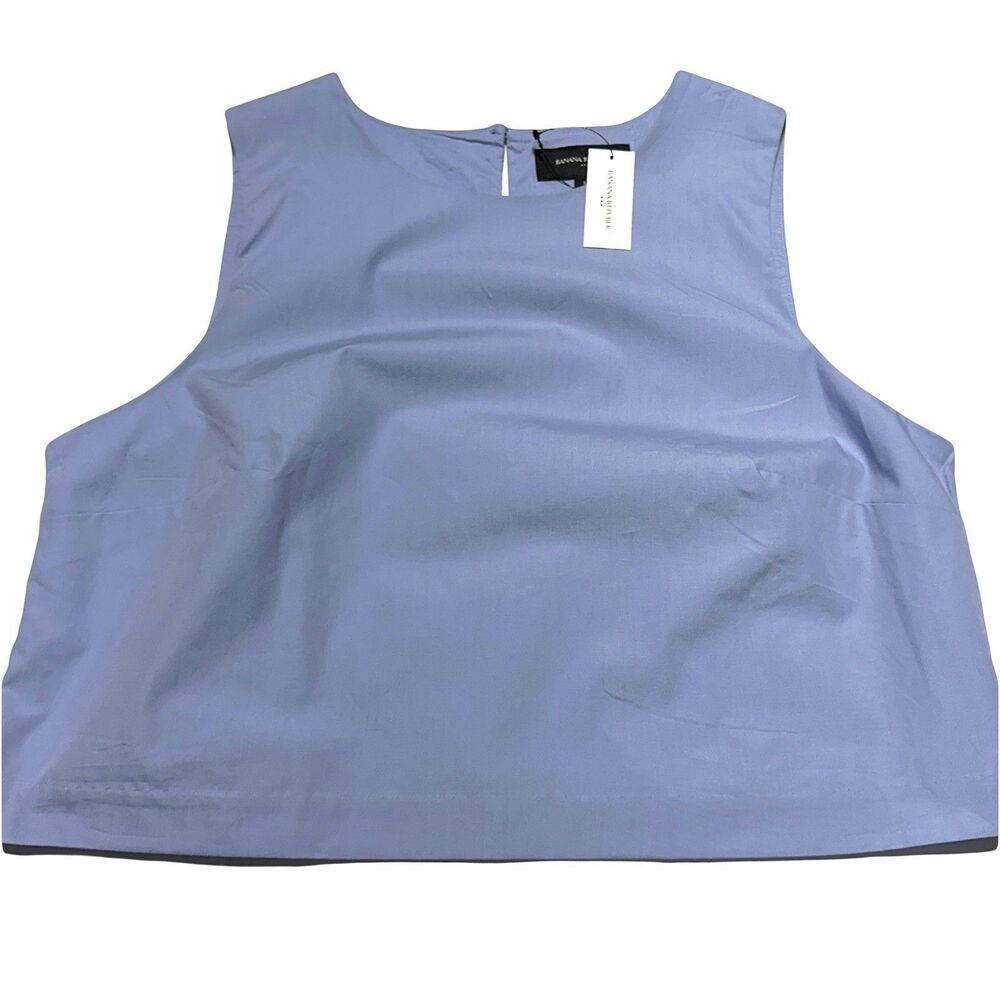 Banana Republic Women’s Blouse Size L Shell Tank Powder Blue NWT